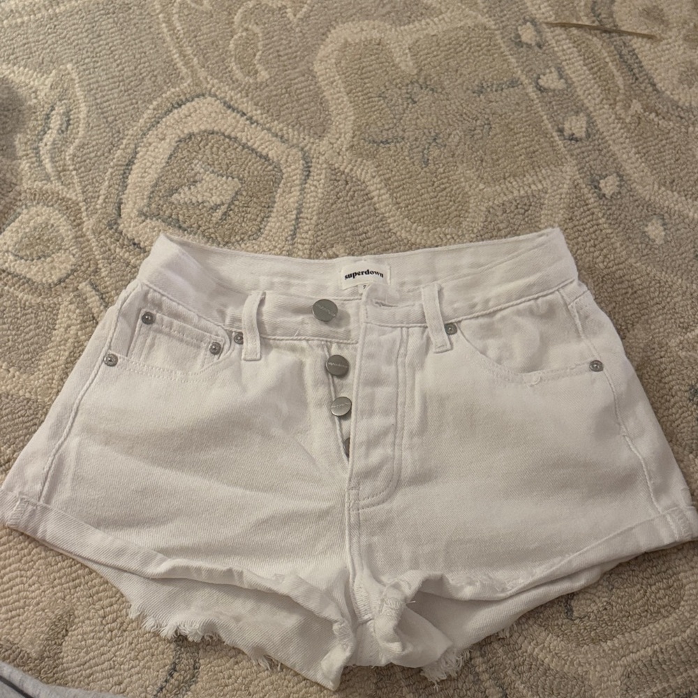 superdown White Jean Shorts